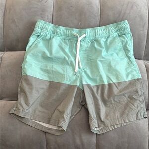 C/Y/A Mint and Gray Colorblock Board Shorts size medium